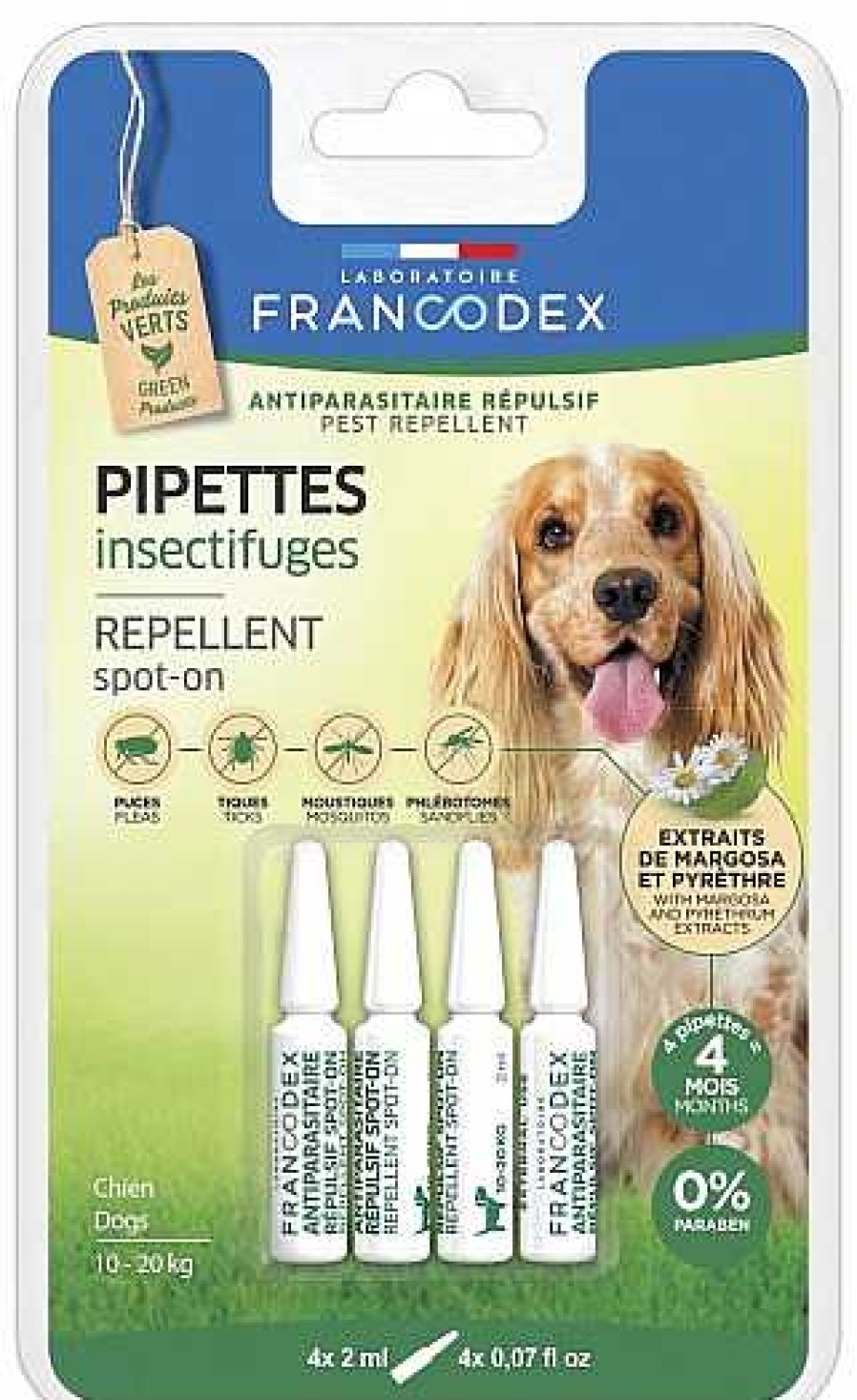 Perros Francodex Pipetas | Francodex Pipetas Insect Fugas Para Perro Medianos De 10-20 Kg