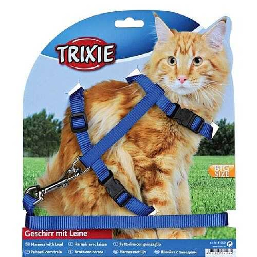 Gatos Trixie Arneses Y Correas | Trixie Set Gatos, Gatos Grandes, Nylon Varios Colores