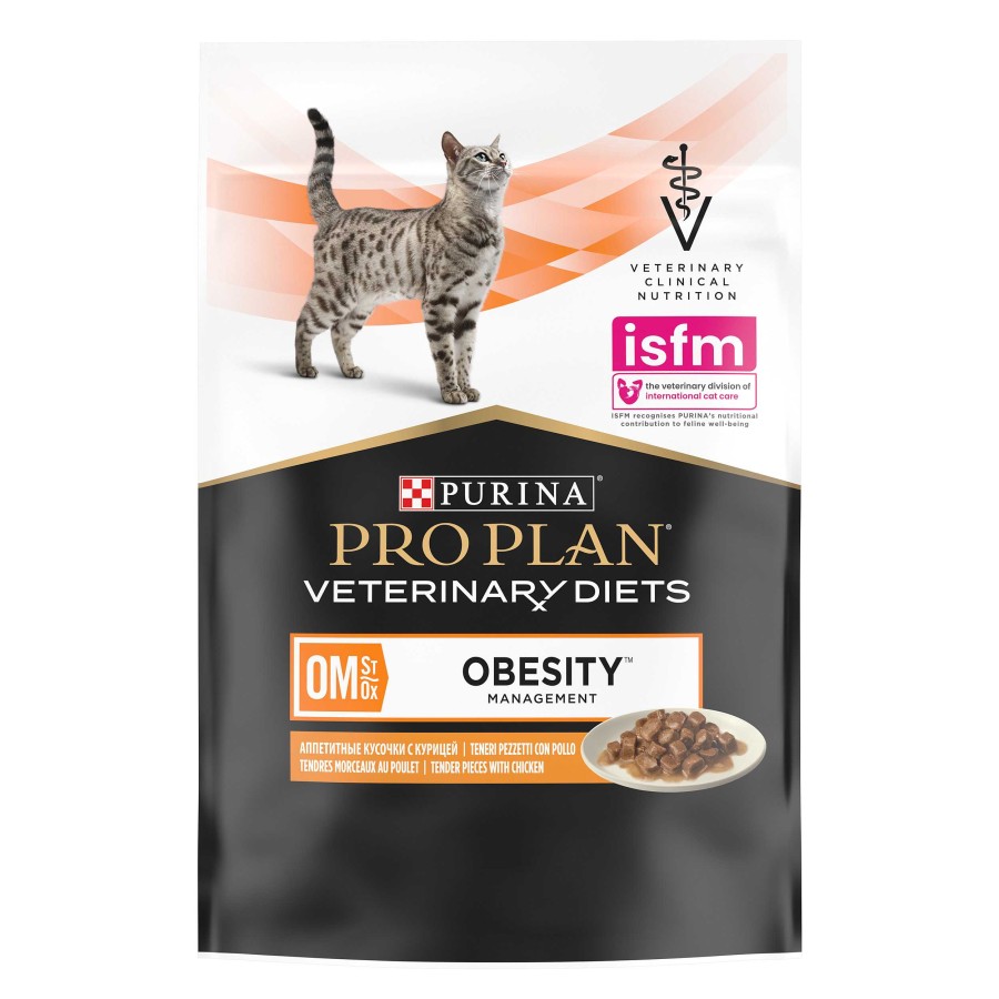 Gatos Pro Plan Veterinary Diets Dieta Veterinaria | Pro Plan Veterinary Diets Comida H Meda Om Obesity Management St/Ox De Trocitos En Salsa De Pollo