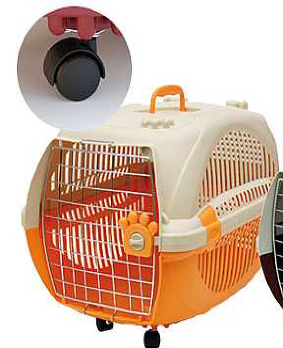 Perros Freedog Transportines | Freedog Transportin Naranja Para Perros Con Ruedas