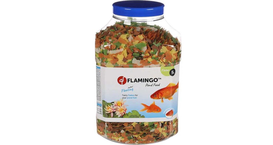 Peces Flamingo Comida | Flamingo Alimento Para Peces De Estanque En Copos