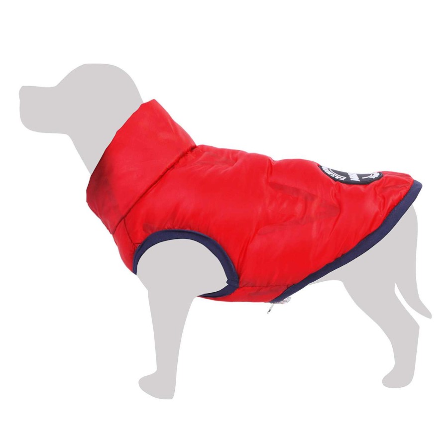 Perros Arquivet Abrigos Y Capas | Arquivet Chaleco Acolchado Reversible Rojo-Negro Canada