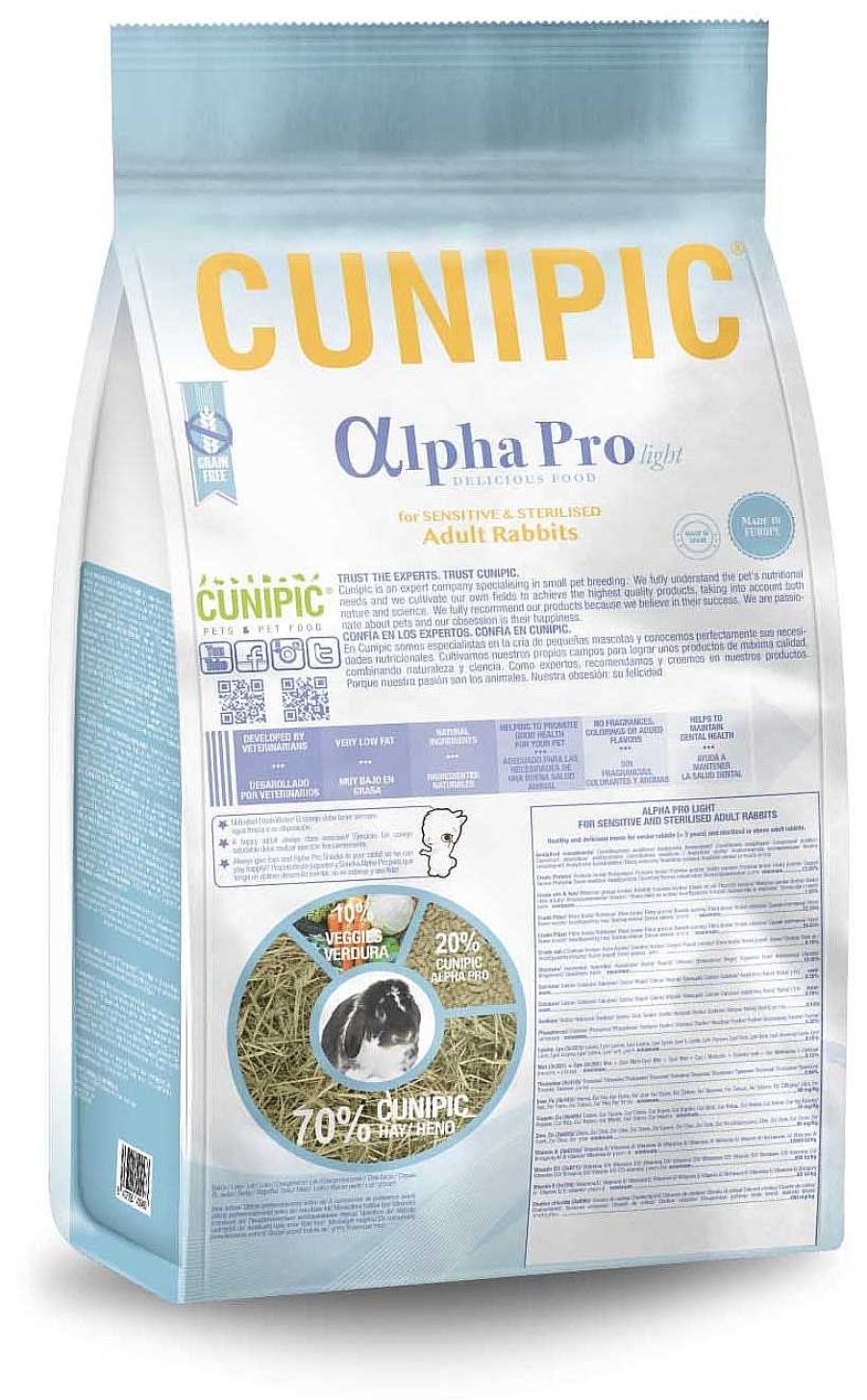 Roedores Cunipic | Cunipic Light & Esterilizado Para Conejos Adultos