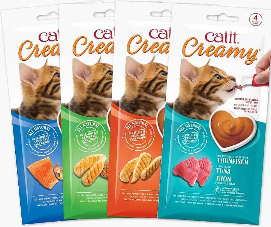 Gatos Catit Semi-H Medos | Catit Creamy Salm N Y Gambas