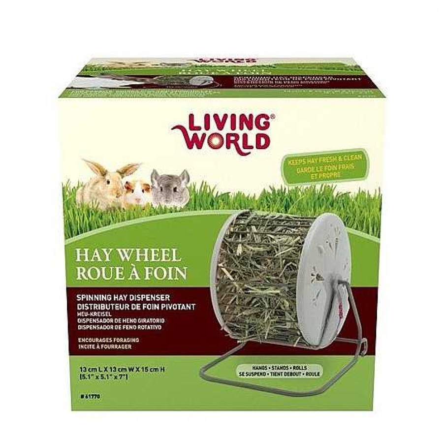 Roedores Living World Comederos Y Bebederos | Living World Rueda Dispensadora De Heno