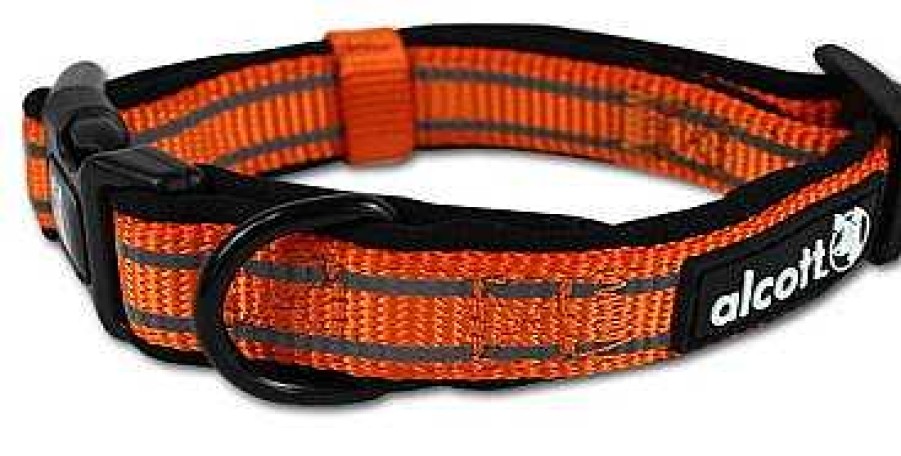 Perros Alcott Collares | Alcott Collar Visibility Adventure Reflectante Naranja